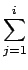 $\displaystyle \sum_{{j = 1}}^{i}$